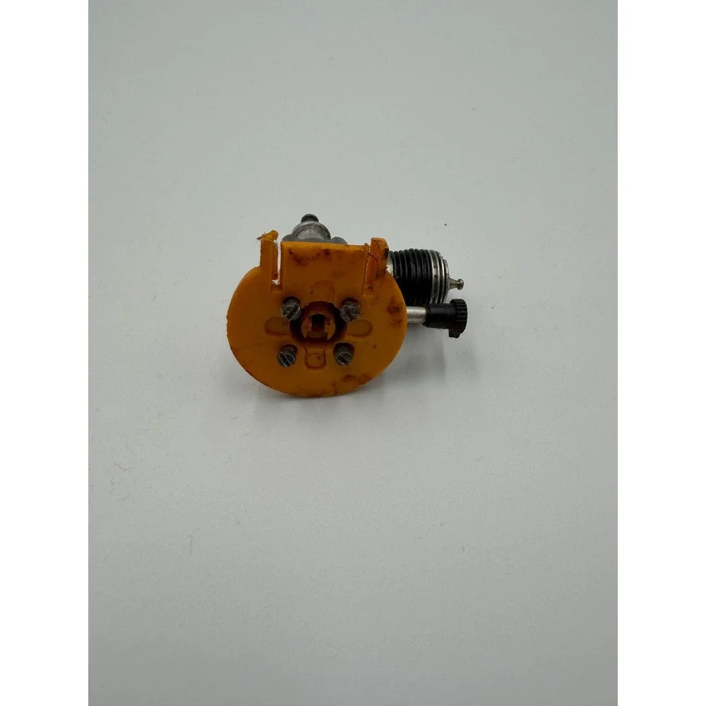Vintage Cox .049 Model Airplane Engine with orange Mount RC Glow Plug Motor